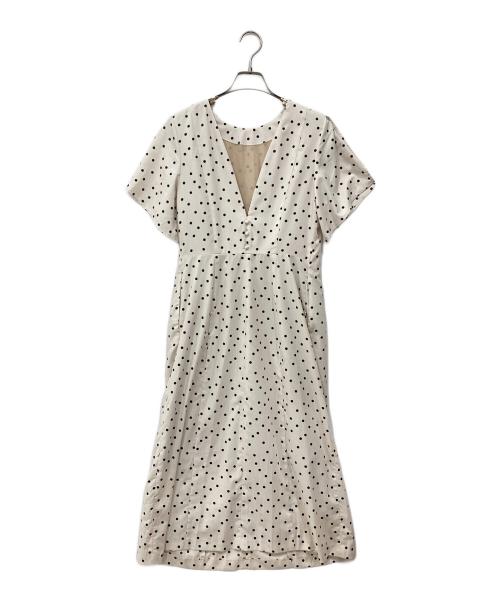uncrave（アンクレイヴ3.）uncrave (アンクレイヴ3.) ドットプリント ワンピース アイボリーの古着・服飾アイテム