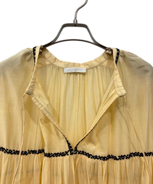 HERITANOVUM（ヘリテノーム）HERITANOVUM (ヘリテノーム) ローンカフタンワンピース イエロー サイズ:Freeの古着・服飾アイテム