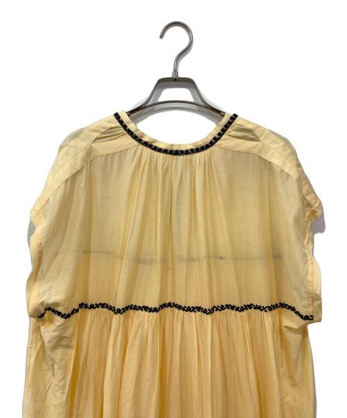 HERITANOVUM（ヘリテノーム）HERITANOVUM (ヘリテノーム) ローンカフタンワンピース イエロー サイズ:Freeの古着・服飾アイテム