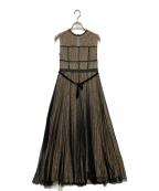 FRAY IDフレイ アイディー）の古着「ドットチュールドレス」｜ブラック