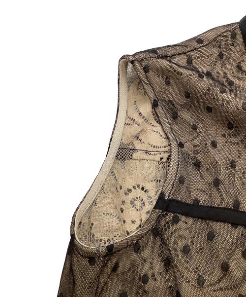 FRAY ID（フレイ アイディー）FRAY ID (フレイ アイディー) ドットチュールドレス ブラックの古着・服飾アイテム