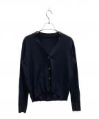 SOEJUソージュ）の古着「Vネックショートニットカーディガン」｜ネイビー