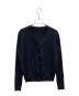 SOEJU（ソージュ）の古着「Vネックショートニットカーディガン」｜ネイビー