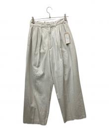 SERGE de bleu（サージ デ ブルー）の古着「2TUCK SUSPENDER SLACKS」｜ホワイト