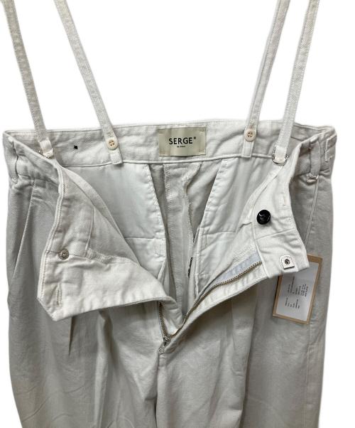 SERGE de bleu（サージ デ ブルー）SERGE de bleu (サージ デ ブルー) 2TUCK SUSPENDER SLACKS ホワイト サイズ:36 未使用品の古着・服飾アイテム