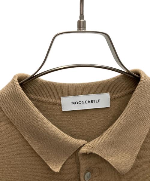MOONCASTEL（ムーンキャッスル）MOONCASTEL (ムーンキャッスル) ニットポロシャツ ベージュ サイズ:Mの古着・服飾アイテム