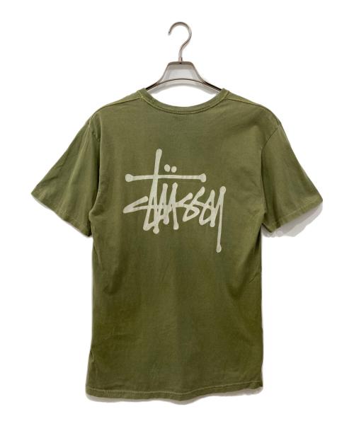 stussy（ステューシー）stussy (ステューシー) BACK LOGO T グリーン サイズ:Mの古着・服飾アイテム