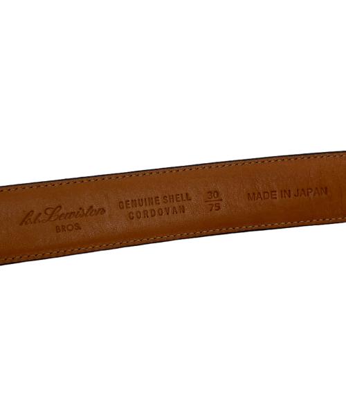 K.T.LEWISTON（ケーティールイストン）K.T.LEWISTON (ケーティールイストン) コードバンレザーベルト ブラックの古着・服飾アイテム