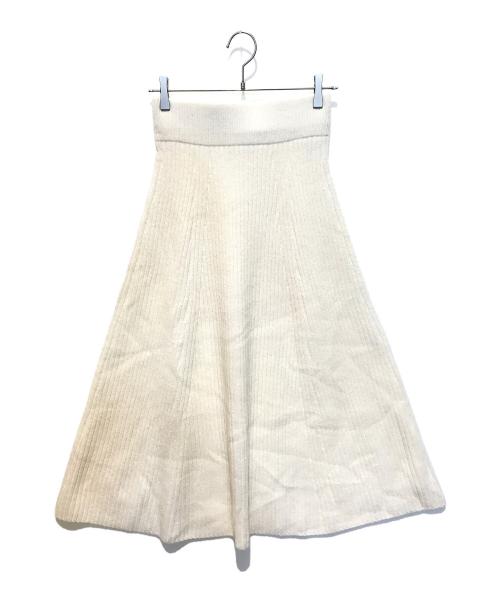 ICHI Antiquites（イチアンティークス）ICHI Antiquites (イチアンティークス) リブホールガーメントニットスカート アイボリー サイズ:Freeの古着・服飾アイテム