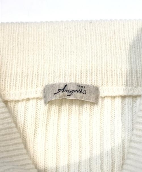 ICHI Antiquites（イチアンティークス）ICHI Antiquites (イチアンティークス) リブホールガーメントニットスカート アイボリー サイズ:Freeの古着・服飾アイテム