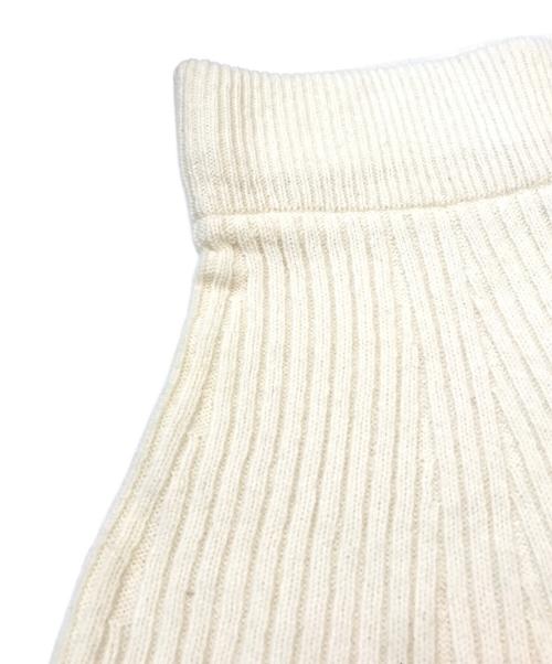 ICHI Antiquites（イチアンティークス）ICHI Antiquites (イチアンティークス) リブホールガーメントニットスカート アイボリー サイズ:Freeの古着・服飾アイテム