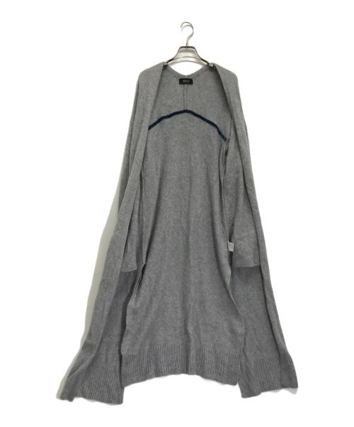 Velnica（ヴェルニカ）Velnica (ヴェルニカ) ラクーンブレンドロングカーディガン グレー サイズ:記載なしの古着・服飾アイテム