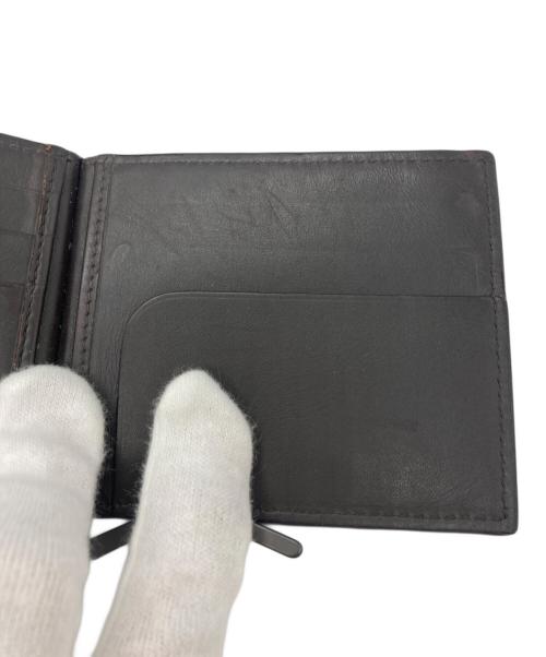 BOTTEGA VENETA（ボッテガベネタ）BOTTEGA VENETA (ボッテガベネタ) マネークリップ付き 二つ折り財布 ブラウンの古着・服飾アイテム