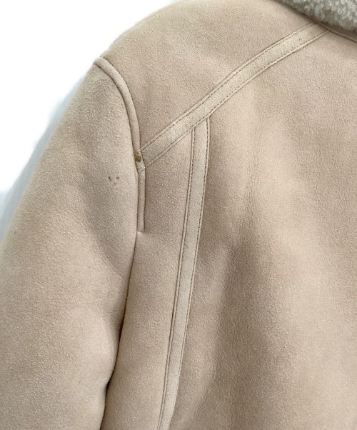 ALL SAINTS（オールセインツ）ALL SAINTS (オールセインツ) ムートンダブルライダースジャケット ピンク サイズ:Mの古着・服飾アイテム