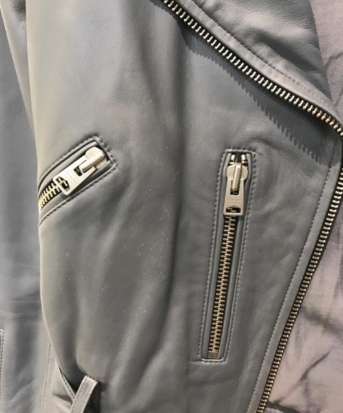 ALL SAINTS（オールセインツ）ALL SAINTS (オールセインツ) レザーライダースジャケット グレー サイズ:UK8の古着・服飾アイテム