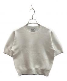 UNITED ARROWS（ユナイテッドアローズ）の古着「ラメライン ショートスリーブ ニット」｜ホワイト