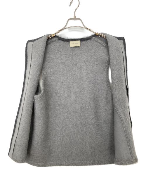 UNITED ARROWS（ユナイテッドアローズ）UNITED ARROWS (ユナイテッドアローズ) フォックス カシミヤ ニットベスト グレー サイズ:FREEの古着・服飾アイテム