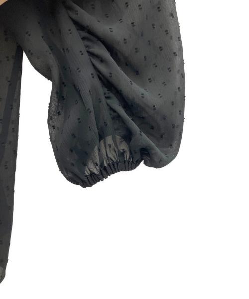 Noble（ノーブル）Noble (ノーブル) ドットシアーシフォンブラウス ブラック サイズ:-の古着・服飾アイテム