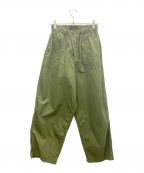 CLOTH&CROSSクロスアンドクロス）の古着「バルーンミリタリーパンツ」｜オリーブ
