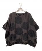 Y'sワイズ）の古着「GIGA POLKA DOTS LINKS WRINKLE BIG PULLOVER」｜グレー