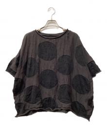 Y's（ワイズ）の古着「GIGA POLKA DOTS LINKS WRINKLE BIG PULLOVER」｜グレー