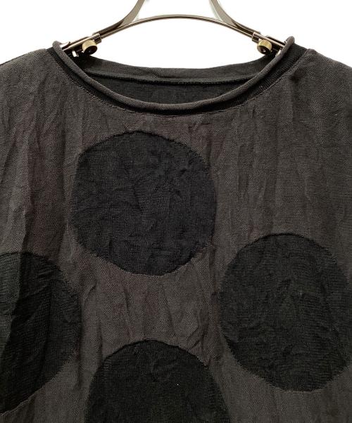 Y's（ワイズ）Y's (ワイズ) GIGA POLKA DOTS LINKS WRINKLE BIG PULLOVER グレー サイズ:2の古着・服飾アイテム