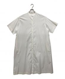 MARMARMAR（マーマーマー）の古着「ハーフスリーブスタンドカラーワンピース」｜ホワイト