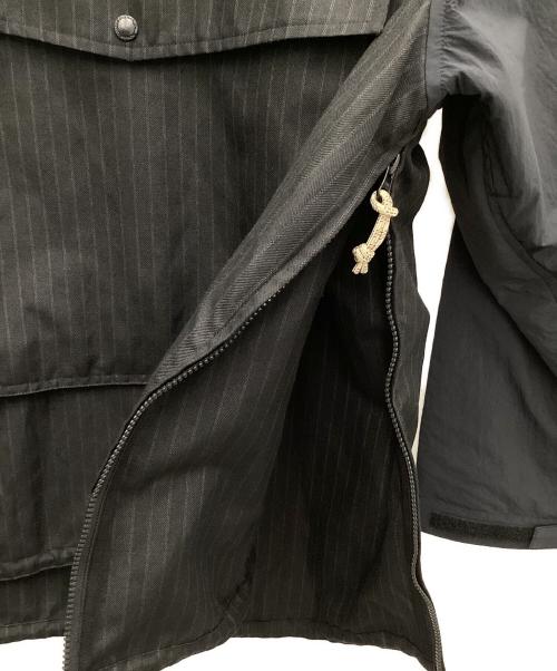 COMME des GARCONS HOMME（コムデギャルソン オム）COMME des GARCONS HOMME (コムデギャルソン オム) エステルラミーヘリンボーン×ナイロンアッサー アノラックパーカー ブラック サイズ:Mの古着・服飾アイテム