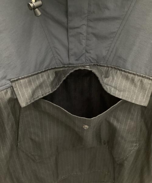 COMME des GARCONS HOMME（コムデギャルソン オム）COMME des GARCONS HOMME (コムデギャルソン オム) エステルラミーヘリンボーン×ナイロンアッサー アノラックパーカー ブラック サイズ:Mの古着・服飾アイテム