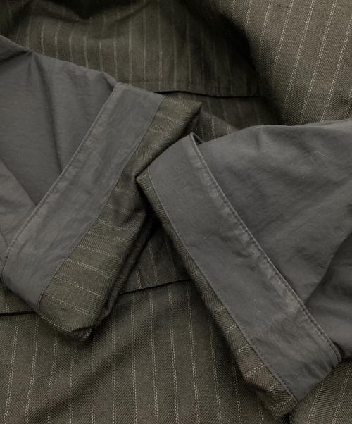 COMME des GARCONS HOMME（コムデギャルソン オム）COMME des GARCONS HOMME (コムデギャルソン オム) エステルラミーヘリンボーン×ナイロンアッサー アノラックパーカー ブラック サイズ:Mの古着・服飾アイテム