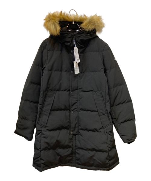 GEVACO（ゲバコ）GEVACO (ゲバコ) タッサーロングダウン コート ブラック サイズ:38 未使用品の古着・服飾アイテム