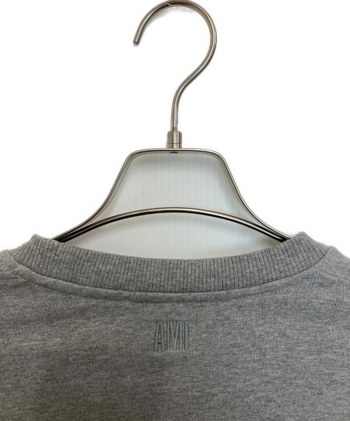 AMI Alexandre Mattiussi（アミアレクサンドルマテュッシ）AMI Alexandre Mattiussi (アミアレクサンドルマテュッシ) ロゴ刺繍クルーネックスウェット グレー サイズ:Sの古着・服飾アイテム