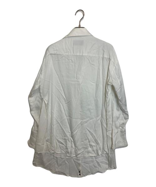 MURRAL（ミューラル）MURRAL (ミューラル) Framed embroidery wrap shirt ホワイト サイズ:Freeの古着・服飾アイテム