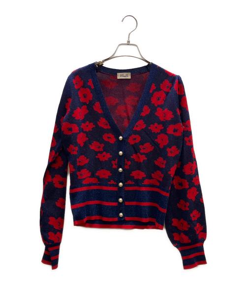 BAUM UND PFERDGARTEN（バウムウンドヘルガーデン）BAUM UND PFERDGARTEN (バウムウンドヘルガーデン) 総柄カーディガン ネイビー サイズ:Ｓの古着・服飾アイテム
