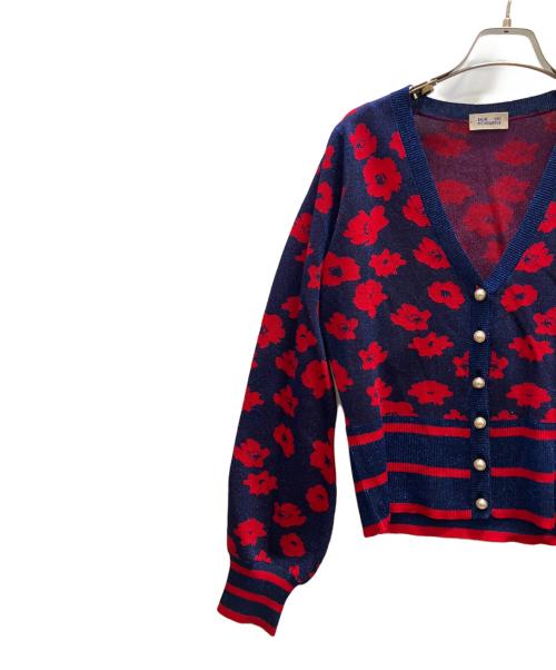 BAUM UND PFERDGARTEN（バウムウンドヘルガーデン）BAUM UND PFERDGARTEN (バウムウンドヘルガーデン) 総柄カーディガン ネイビー サイズ:Ｓの古着・服飾アイテム