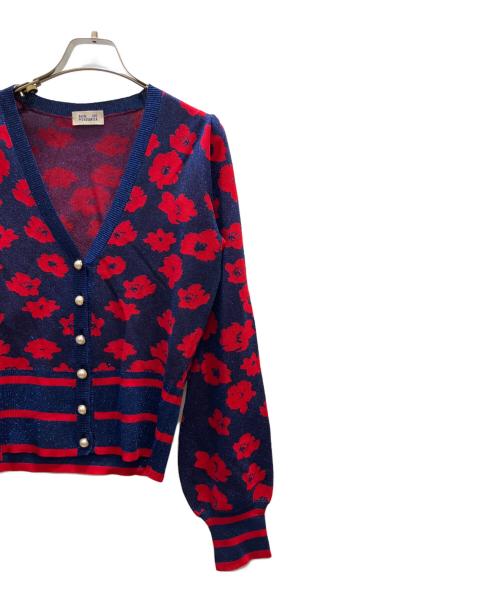 BAUM UND PFERDGARTEN（バウムウンドヘルガーデン）BAUM UND PFERDGARTEN (バウムウンドヘルガーデン) 総柄カーディガン ネイビー サイズ:Ｓの古着・服飾アイテム