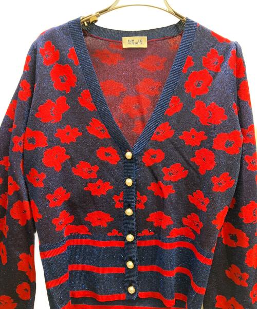 BAUM UND PFERDGARTEN（バウムウンドヘルガーデン）BAUM UND PFERDGARTEN (バウムウンドヘルガーデン) 総柄カーディガン ネイビー サイズ:Ｓの古着・服飾アイテム