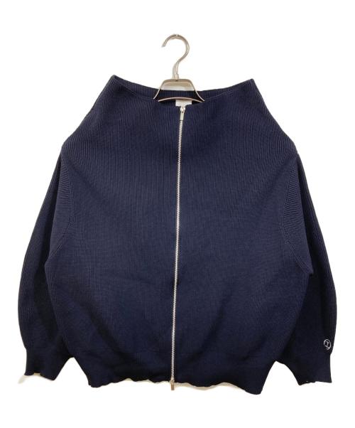 CAPRICIEUX LE'MAGE（カプリシューレマージュ）CAPRICIEUX LE'MAGE (カプリシューレマージュ) Wジップボートネックニット ネイビー サイズ:FREEの古着・服飾アイテム