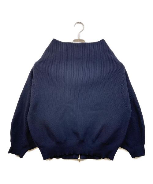 CAPRICIEUX LE'MAGE（カプリシューレマージュ）CAPRICIEUX LE'MAGE (カプリシューレマージュ) Wジップボートネックニット ネイビー サイズ:FREEの古着・服飾アイテム