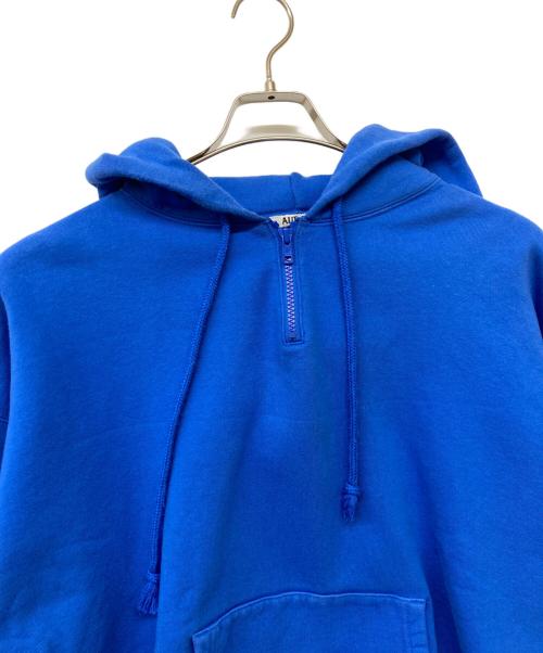 AURALEE（オーラリー）AURALEE (オーラリー) 5525gallery (ゴーゴーニーゴーギャラリー) ハーフジップフーディ ブルー サイズ:3の古着・服飾アイテム