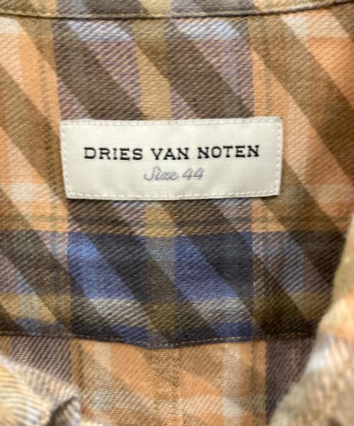 DRIES VAN NOTEN（ドリスヴァンノッテン）DRIES VAN NOTEN (ドリスヴァンノッテン) チェックシャツ オレンジ×ブルー サイズ:44の古着・服飾アイテム