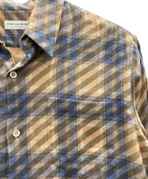 DRIES VAN NOTEN（ドリスヴァンノッテン）DRIES VAN NOTEN (ドリスヴァンノッテン) チェックシャツ オレンジ×ブルー サイズ:44の古着・服飾アイテム