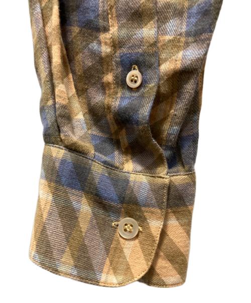 DRIES VAN NOTEN（ドリスヴァンノッテン）DRIES VAN NOTEN (ドリスヴァンノッテン) チェックシャツ オレンジ×ブルー サイズ:44の古着・服飾アイテム