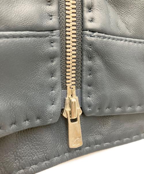 MEN'S BIGI（メンズビギ）MEN'S BIGI (メンズビギ) レザージャケット ネイビー サイズ:SIZE03の古着・服飾アイテム