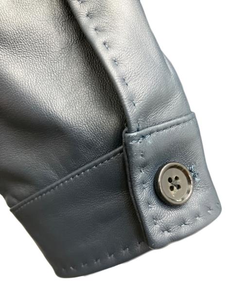 MEN'S BIGI（メンズビギ）MEN'S BIGI (メンズビギ) レザージャケット ネイビー サイズ:SIZE03の古着・服飾アイテム