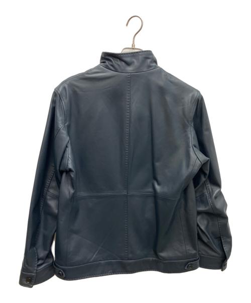 MEN'S BIGI（メンズビギ）MEN'S BIGI (メンズビギ) レザージャケット ネイビー サイズ:SIZE03の古着・服飾アイテム