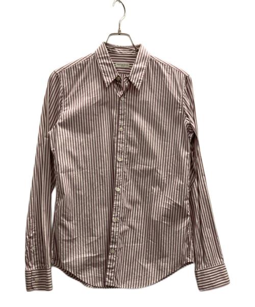 DRIES VAN NOTEN（ドリスヴァンノッテン）DRIES VAN NOTEN (ドリスヴァンノッテン) ストライプシャツ ピンク×ホワイト サイズ:48の古着・服飾アイテム