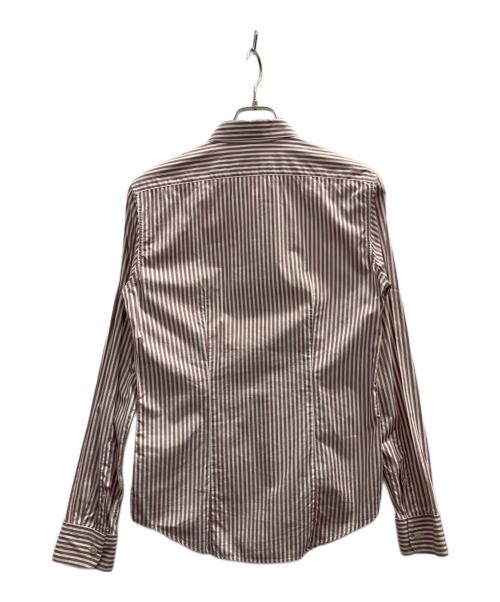 DRIES VAN NOTEN（ドリスヴァンノッテン）DRIES VAN NOTEN (ドリスヴァンノッテン) ストライプシャツ ピンク×ホワイト サイズ:48の古着・服飾アイテム