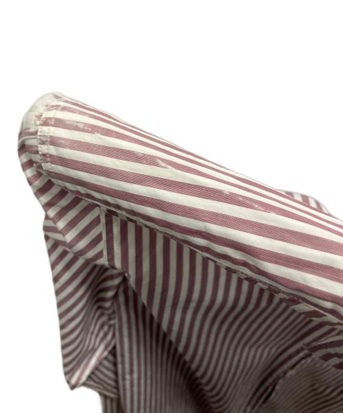 DRIES VAN NOTEN（ドリスヴァンノッテン）DRIES VAN NOTEN (ドリスヴァンノッテン) ストライプシャツ ピンク×ホワイト サイズ:48の古着・服飾アイテム