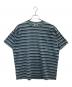 CITY COUNTRY CITY（シティーカントリーシティー）の古着「Embroidered Logo Overdye Border Pocket T-shirt」｜ブルー